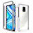 Silicone Transparent Frame Case Cover 360 Degrees ZJ4 for Xiaomi Redmi Note 9 Pro Max White