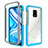 Silicone Transparent Frame Case Cover 360 Degrees ZJ4 for Xiaomi Redmi Note 9S