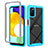 Silicone Transparent Frame Case Cover 360 Degrees ZJ5 for Samsung Galaxy A02s Sky Blue