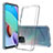 Silicone Transparent Frame Case Cover 360 Degrees ZJ5 for Xiaomi Redmi 10 4G Clear