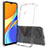 Silicone Transparent Frame Case Cover 360 Degrees ZJ5 for Xiaomi Redmi 9 India