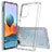 Silicone Transparent Frame Case Cover 360 Degrees ZJ5 for Xiaomi Redmi Note 10 Pro Max