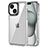 Silicone Transparent Frame Case Cover AC1 for Apple iPhone 15 Clear