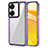 Silicone Transparent Frame Case Cover AC1 for Realme C55 Clove Purple