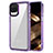 Silicone Transparent Frame Case Cover AC1 for Samsung Galaxy A12 5G Clove Purple