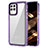 Silicone Transparent Frame Case Cover AC1 for Samsung Galaxy A22 4G Clove Purple