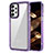 Silicone Transparent Frame Case Cover AC1 for Samsung Galaxy A52 4G Clove Purple