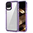 Silicone Transparent Frame Case Cover AC1 for Samsung Galaxy M12 Clove Purple