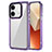 Silicone Transparent Frame Case Cover AC1 for Xiaomi Redmi Note 13 5G Clove Purple