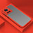 Silicone Transparent Frame Case Cover for OnePlus 10R 5G Red