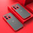 Silicone Transparent Frame Case Cover for OnePlus 10T 5G Red