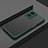 Silicone Transparent Frame Case Cover for Oppo A1x 5G Midnight Green