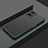 Silicone Transparent Frame Case Cover for Oppo A76 Midnight Green