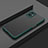 Silicone Transparent Frame Case Cover for Oppo A96 5G Midnight Green