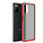 Silicone Transparent Frame Case Cover for Samsung Galaxy A02s Red