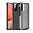 Silicone Transparent Frame Case Cover for Samsung Galaxy A72 4G Black