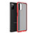 Silicone Transparent Frame Case Cover for Samsung Galaxy M02s Red