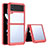 Silicone Transparent Frame Case Cover for Samsung Galaxy Z Flip3 5G Red