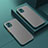 Silicone Transparent Frame Case Cover for Vivo iQOO U3 5G Midnight Green