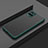 Silicone Transparent Frame Case Cover for Vivo Y21 Midnight Green