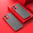 Silicone Transparent Frame Case Cover for Xiaomi Redmi Note 12R Pro 5G Red