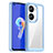 Silicone Transparent Frame Case Cover J01S for Asus Zenfone 9 Blue