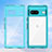 Silicone Transparent Frame Case Cover J01S for Google Pixel 7 5G