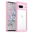 Silicone Transparent Frame Case Cover J01S for Google Pixel 7 5G Pink