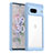 Silicone Transparent Frame Case Cover J01S for Google Pixel 7 5G Sky Blue