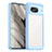 Silicone Transparent Frame Case Cover J01S for Google Pixel 8 5G