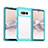 Silicone Transparent Frame Case Cover J01S for Google Pixel Fold 5G Blue