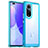 Silicone Transparent Frame Case Cover J01S for Huawei Honor 50 Pro 5G Blue