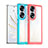 Silicone Transparent Frame Case Cover J01S for Huawei Honor 70 5G