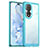 Silicone Transparent Frame Case Cover J01S for Huawei Honor 80 5G Blue