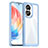 Silicone Transparent Frame Case Cover J01S for Huawei Honor X40i 5G Sky Blue