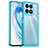 Silicone Transparent Frame Case Cover J01S for Huawei Honor X8a 4G Blue