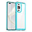 Silicone Transparent Frame Case Cover J01S for Huawei Nova 11 Pro Blue