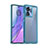 Silicone Transparent Frame Case Cover J01S for Motorola Moto Edge (2023) 5G Cyan