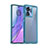Silicone Transparent Frame Case Cover J01S for Motorola Moto Edge 40 5G Cyan