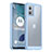Silicone Transparent Frame Case Cover J01S for Motorola Moto G53j 5G Mint Blue