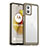 Silicone Transparent Frame Case Cover J01S for Motorola Moto G73 5G Gray