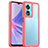 Silicone Transparent Frame Case Cover J01S for Oppo A1 5G Red