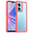 Silicone Transparent Frame Case Cover J01S for Oppo A97 5G Red
