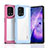 Silicone Transparent Frame Case Cover J01S for Oppo Find X5 Pro 5G