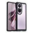 Silicone Transparent Frame Case Cover J01S for Oppo Reno10 Pro 5G