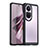 Silicone Transparent Frame Case Cover J01S for Oppo Reno10 Pro 5G Black