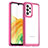 Silicone Transparent Frame Case Cover J01S for Samsung Galaxy A33 5G Hot Pink