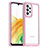 Silicone Transparent Frame Case Cover J01S for Samsung Galaxy A33 5G Pink