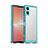 Silicone Transparent Frame Case Cover J01S for Sony Xperia 5 V Cyan