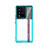 Silicone Transparent Frame Case Cover J01S for Vivo iQOO 10 5G Blue